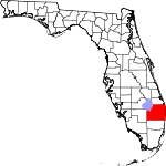 Округ Палм-Бич на карте штата.