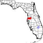 Округ Паско на карте штата.