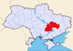 Днепропетровск на карте страны