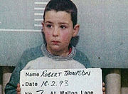 Роберт Томпсон в день ареста, 18 февраля 1993 год.