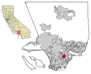 LA County Incorporated Areas Downey highlighted.svg