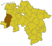 Эмсланд (район) на карте