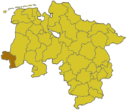 Графство Бентхайм (район) на карте