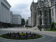 Square in front of House with Chimaeras.JPG