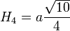~H_4 = a \frac{\sqrt{10}}{4}