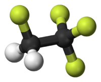 Тетрафторэтан: вид молекулы