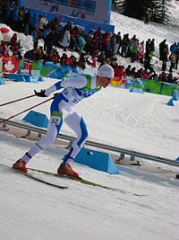 2010 Winter Olympics Gasper Berlot in nordic combined LH10km.jpg