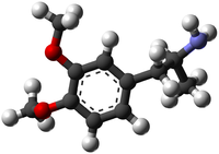 3,4-диметоксиамфетамин: вид молекулы