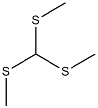 3-Метилтио-2,4-дитиапентан: химическая формула