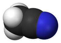 Ацетонитрил: вид молекулы