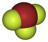 Фторид брома(III): вид молекулы