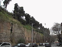 Celio - via Claudia - sostruzioni del tempio del divo Claudio 1843.JPG