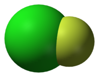 Фторид хлора(I): вид молекулы