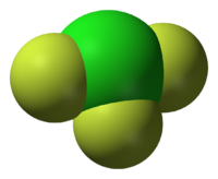 Фторид хлора(III): вид молекулы
