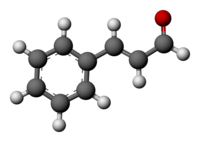 Коричный альдегид: вид молекулы