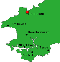 Фишгард на карте Уэльса