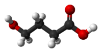 Натрия оксибутират: вид молекулы