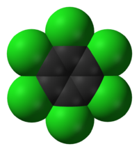 Гексахлорбензол: вид молекулы