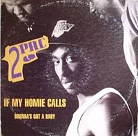 Обложка сингла «If My Homie Calls» (Тупака Шакура, 1992)