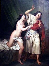 José y la mujer de putifar de Antonio María Esquivel.JPG