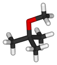 Метил-трет-бутиловый эфир: вид молекулы