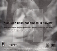 Обложка сингла «Happiness in Slavery» (Nine Inch Nails, 1992)