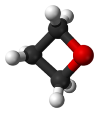 Оксетан: вид молекулы