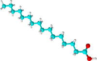 Пальмитиновая кислота: вид молекулы