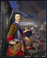 200px Peter the Great with a black page