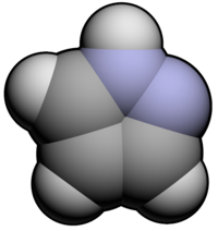 Пиразол: вид молекулы