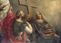 Святые Константин и Елена вокруг Животворящего Креста Господня