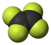 Тетрафторэтилен: вид молекулы