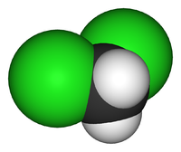 Дихлорметан: вид молекулы