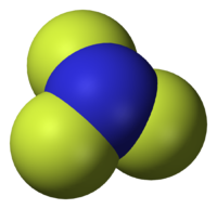 Трифторид азота: вид молекулы