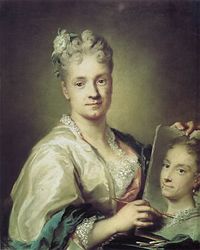 Розальба Каррьера Автопортрет с портретом сестры, 1715