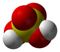 Серная кислота: вид молекулы
