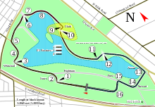 Albert Lake Park Street Circuit in Melbourne, Australia.svg