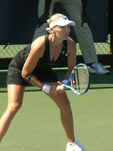 Mirjana Lučić at Bank of the West Classic qualifying 2010-07-25 1.JPG