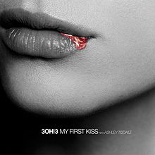Обложка сингла «My First Kiss» (группы 3OH!3 при участии Кеши, {{{Год}}})