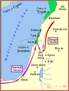 Campaign of the Battle of Ain Jalut 1260.svg