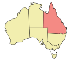 Расположение на карте Австралии