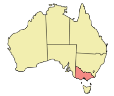 Расположение на карте Австралии