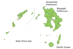 Карта префектуры Кагосима