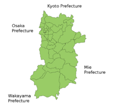 Карта префектуры Нара
