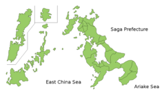 Карта префектуры Нагасаки