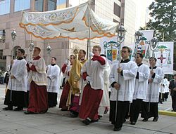 250px Blessed Sacrament procession%2C First Annual Southeastern Eucharistic Congress%2C Charlotte%2C North Carolina 20050924 01