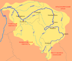 Бассейн Чулыма с притоком Кемчуг