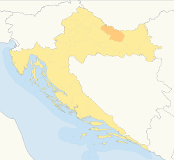 Вировитицко-Подравская жупания на карте