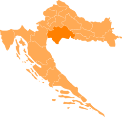 Сисакско-Мославинская жупания на карте