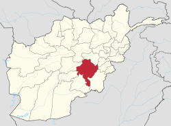Газни на карте Афганистана